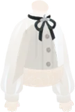 研究員のリボン付きシャツ