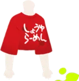 ラーメン好きの汁付きTシャツ・赤