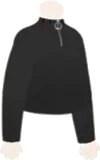 黒色のハーフジップタートル