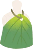 葉っぱで作られたトップス・緑