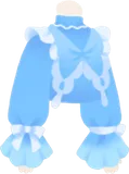 蝶フリルシャツ・水色
