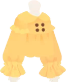 蜜蝋色のフリルシャツ