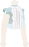 ノースリーブのフリルブラウス
