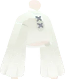 レースアップの未晒シャツ