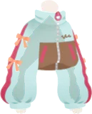 リボン付きトラックトップス