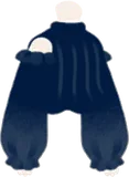 フリル付きオフショルダーニット