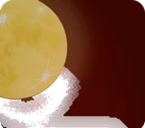 不気味な月夜