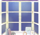 白い出窓の部屋