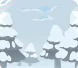 針葉樹の雪景色