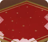クリスマスレッドマットの床