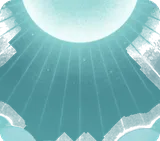 月明りで明るい夜空
