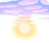うろこ雲の夕焼け