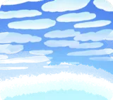 うろこ雲の青空