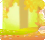 日の差す森