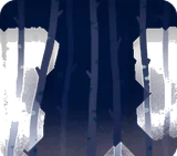 冬夜の白樺の森の背景