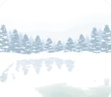 冬の湖畔の背景