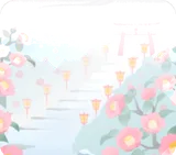 雪椿の庭