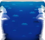 夜空のもと光を帯びる森
