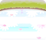 桜の水辺の背景・昼
