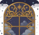 星空が見える窓の背景