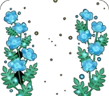 星の光のネモフィラと星空の背景