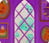 ハロウィンの交霊会の窓