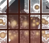 クリスマスの夜の窓