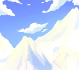 澄んだ空気の雪山