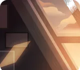 夕方の窓辺