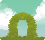 アーチのある庭