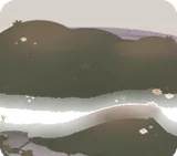 草が生い茂った石畳
