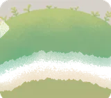 草木が芽吹く丘