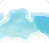 もこもこ雲の浮かぶ青空