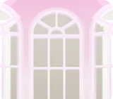 メルヘンな窓のついた壁