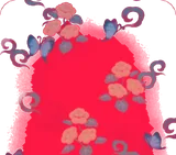 蝶と花柄の壁紙