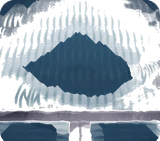 夜の光に照らされた古めかしい畳