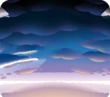 眠たげな雲と朝焼けの空