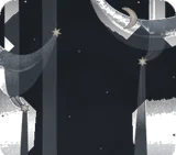 ベールがかかった夜空・黒