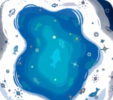 お魚たちの青い海の夢