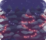 街の外れの雪景色