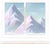 山脈の雪景色