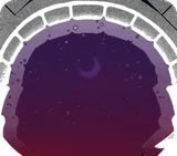 バルコニーから見える夜空