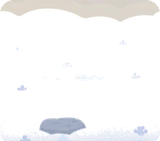 雪に覆われた石路