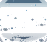 花が浮かぶ湖