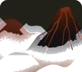 火山のそびえる空・黒
