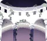 闇夜に浮かぶ朽ちた神殿