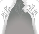 淡く褪せた植物の壁・白