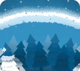 針葉樹の森の空
