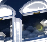 夜行郵便局の夜渡り車窓