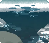 穏やかに流れる水流・夜